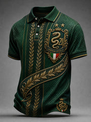 Polo casual da uomo in stile retrò, Campioni d’Italia 2025-26