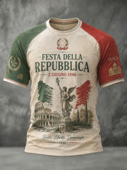 T-shirt da uomo con stampa Festa della Repubblica Repubblica Italiana