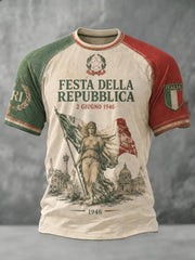 T-shirt da uomo con stampa Festa della Repubblica Repubblica Italiana
