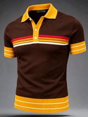 Polo stampata da uomo con scritta Lemon Roses Music Lover