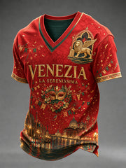 Maglietta Uomo Calcio Italiano Venezia Scollo a V