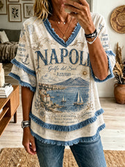 Camicia da donna in cotone e lino Napoli