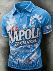 Polo maschile con stampa calcio italiano Napoli