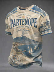 T-shirt da uomo a maniche corte con stampa Napoli