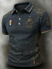 Classica maglia da polo retrò italiana per veterani