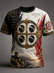 T-shirt casual sarda italiana retrò