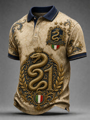 Polo casual da uomo in stile retrò, Campioni d’Italia 2025-26