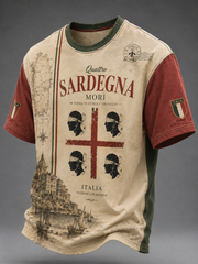 Maglietta da uomo Sardegna Quattro Mori a maniche corte