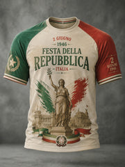 T-shirt da uomo con stampa Festa della Repubblica Repubblica Italiana