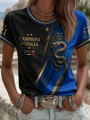 Maglietta a maniche corte Campioni d’Italia 2025-26 da donna
