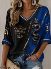 T-shirt in felpa con spugna Campioni D'Italia 2025-26 da donna