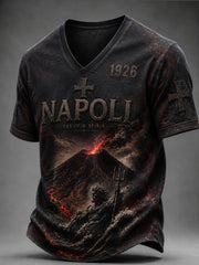 Maglietta maschile Napoli Calcio Italia con scollo a V