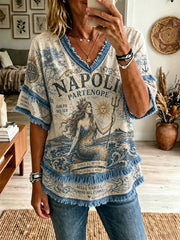 Camicia da donna in cotone e lino Napoli