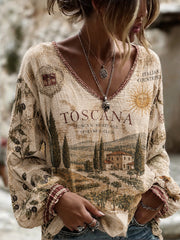 Camicia di lino in cotone Toscana da donna