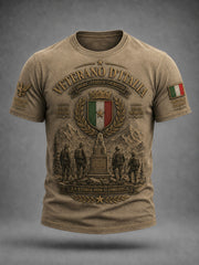 T-Shirt Commemorativo Veterano Italiano Stile Vintage