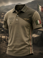 Polo casual commemorativa veterana italiana retrò
