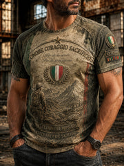 Maglietta classica veterana italiana stile vintage da uomo