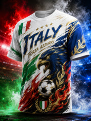 Match di Calcio Italiano Uomo Tifo Element Art Stampa T-Shirt
