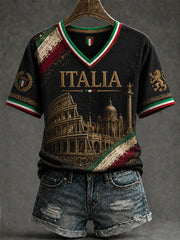 Magliette italiane a V da donna