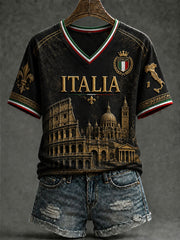 Magliette italiane a V da donna