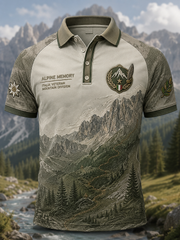 Polo uomo italiano veterano stampa arte