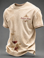 Men's Italian Wine Culture Casual T-Shirt
