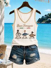 Women's Italian Ferragosto Casual Vests
